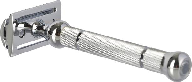 Pink Woolf Double Edge Safety Razor - Chrome, Closed Comb, Men