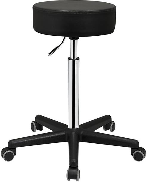 Finch Fox Height-Adjustable Swivel Bar Stool/Salon Chair/Doctor Stool/Medical Stool/Spa Chair /Stool for Musicians (Black) Leatherette Bar Chair