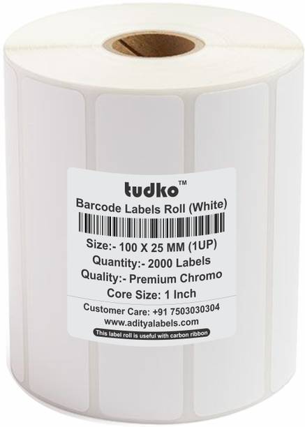 tudko 100 mm X 25 mm Chromo Self Adhesive Paper Label