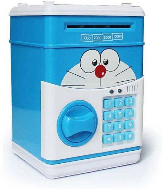 Tiny Tales Battery Operated Mini ATM Safe Kids Piggy Saving Atm Bank Coin Bank