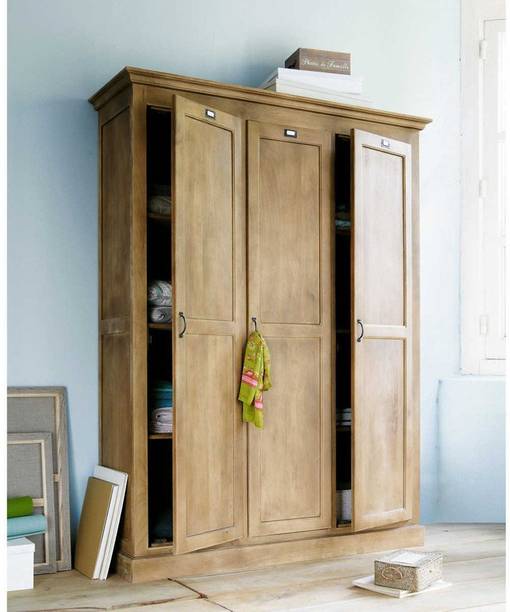 APRODZ Solid Wood 3 Door Almirah