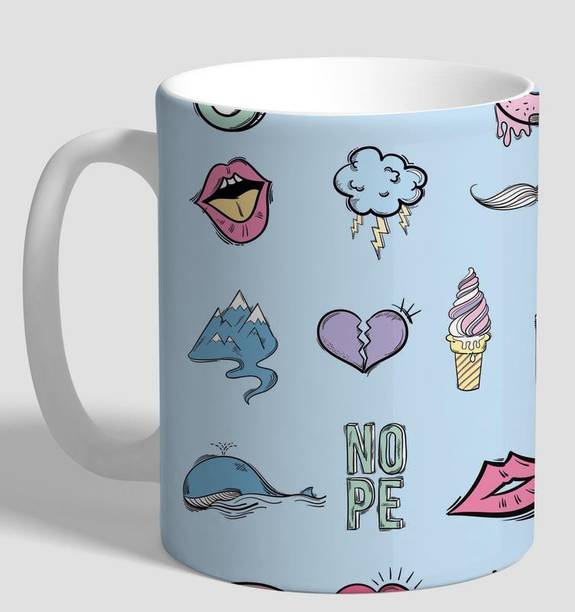 Flipkart SmartBuy Heart and Lips Ceramic Coffee Mug