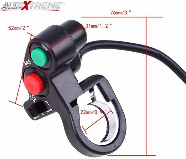ALLEXTREME Universal Horn Turn Signal Headlight Switch 7/8" Compatible with Motorcycle Sport Dirt Electric Bike, ATV, UTV, etc 1 Car Dash Switch Panel