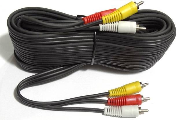 Technology Ahead  TV-out Cable 3 RCA - 3 RCA Composite Audio Video AV Cable TV LCD LED DTH - 10m