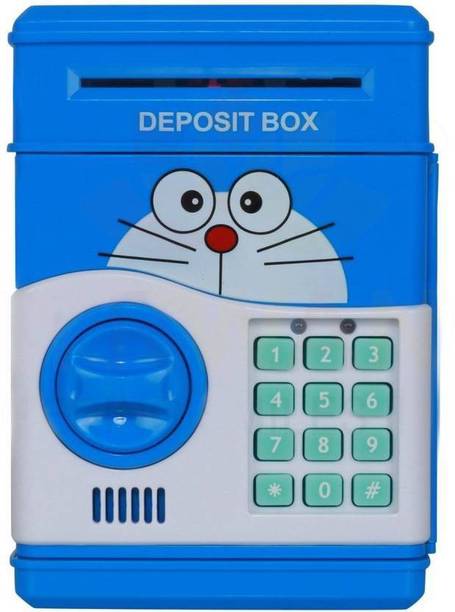 amisha gift gallery Doraemon Money Safe Kids Piggy Savings ATM Bank with Electronic Lock Coin Bank