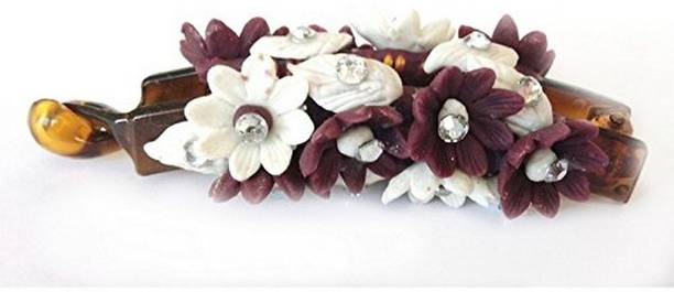 Unique Indian Crafts Hand made Banana Clip With Flower (SKU-UIC-BANANACLIP-102) Banana Clip