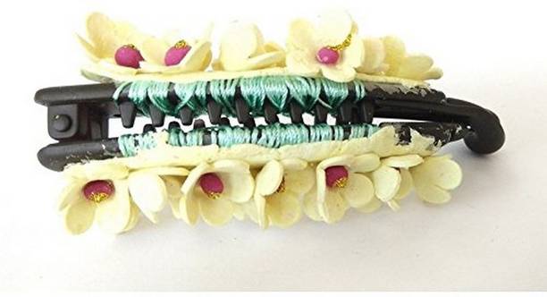 Unique Indian Crafts Hand made Banana Clip With Flower (SKU-UIC-BANANACLIP-218) Banana Clip