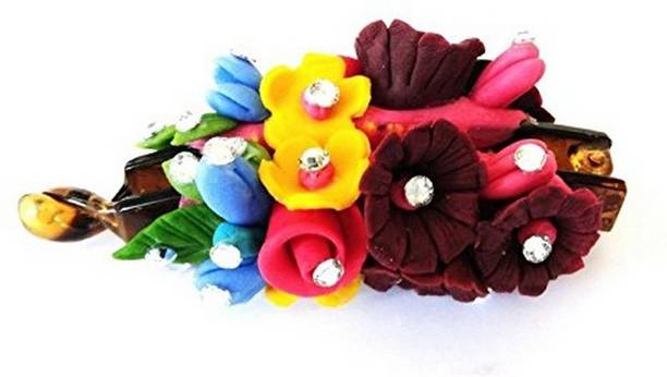 Unique Indian Crafts Hand made Banana Clip With Flower (SKU-UIC-BANANACLIP-128) Banana Clip