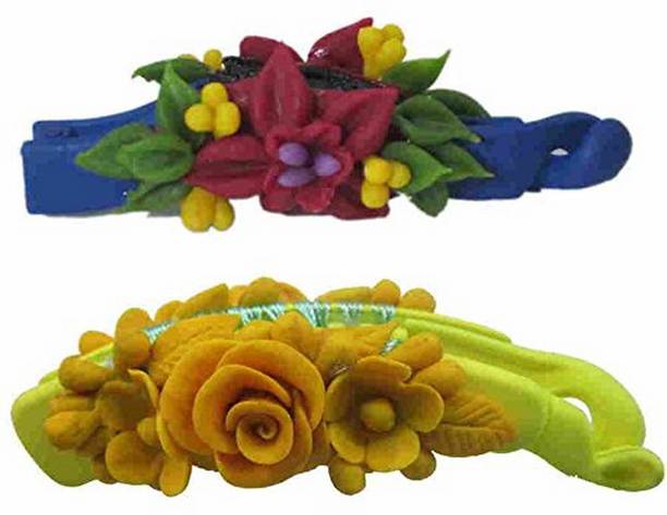 Unique Indian Crafts Hand made Banana Clip With Flower (SKU-UIC-BANANACLIP-38) Banana Clip