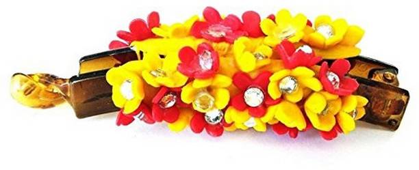 Unique Indian Crafts Hand made Banana Clip With Flower (SKU-UIC-BANANACLIP-134) Banana Clip