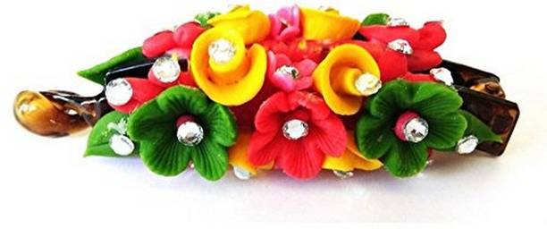 Unique Indian Crafts Hand made Banana Clip With Flower (SKU-UIC-BANANACLIP-158) Banana Clip