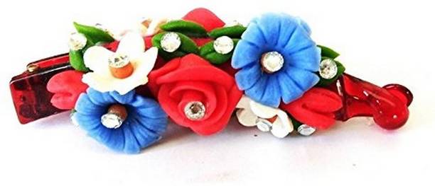 Unique Indian Crafts Hand made Banana Clip With Flower (SKU-UIC-BANANACLIP-124) Banana Clip