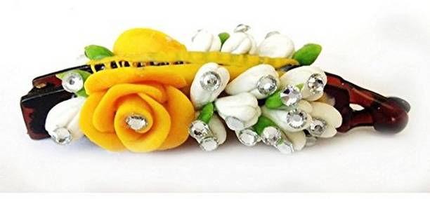 Unique Indian Crafts Hand made Banana Clip With Flower (SKU-UIC-BANANACLIP-148) Banana Clip