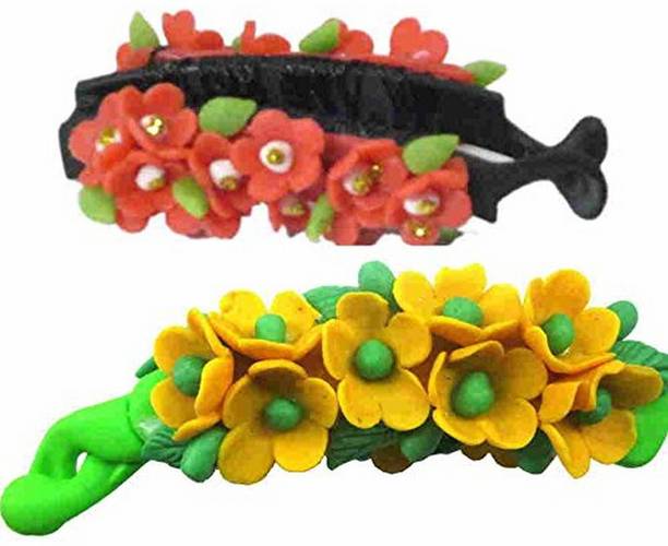 Unique Indian Crafts Hand made Banana Clip With Flower (SKU-UIC-BANANACLIP-51) Banana Clip