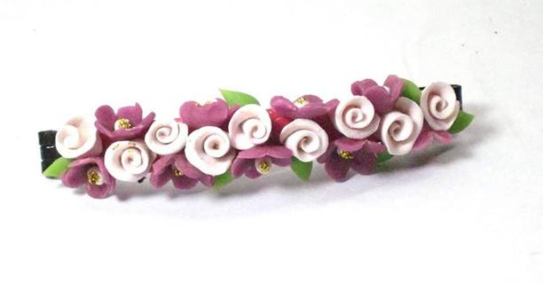 Unique Indian Crafts Hand made Banana Clip With Flower (SKU-UIC-BANANACLIP-79) Banana Clip