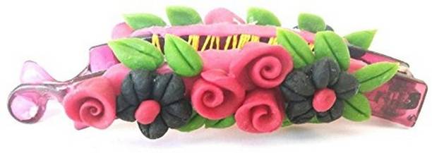 Unique Indian Crafts Hand made Banana Clip With Flower (SKU-UIC-BANANACLIP-186) Banana Clip