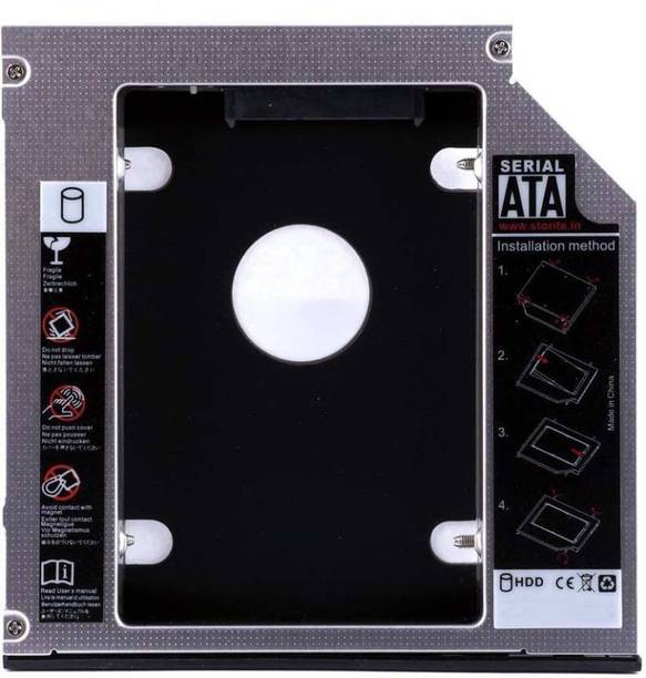 Teratech 9.5mm Universal 2nd Hard Drive Bay Caddy For CD/DVD-ROM,Laptop,Macbook PRO 2.5 Internal Hard Drive Enclosure/HDD Caddy (For Serial ATA/ Universal 2.5" HDD/SSD, Black) Second HDD Caddy Internal Optical Drive