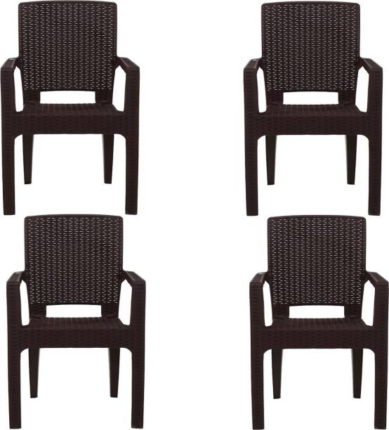 AVRO furniture PLATINUM RATTAN CHAIR (Set Of 4 Chairs) WITH 3 YEAR GUARANTEE Plastic Outdoor Chair