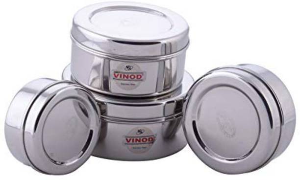 VINOD Steel Puri Dabba  - 500 ml, 300 ml, 400 ml, 750 ml स्टील फ्रिज कंटेनर