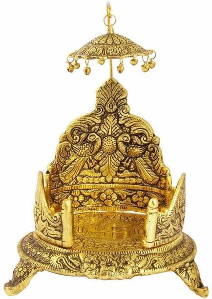 HOUZZPLUS Handicraft Laddu Gopal Singhasan / Chair Metal Home Temple