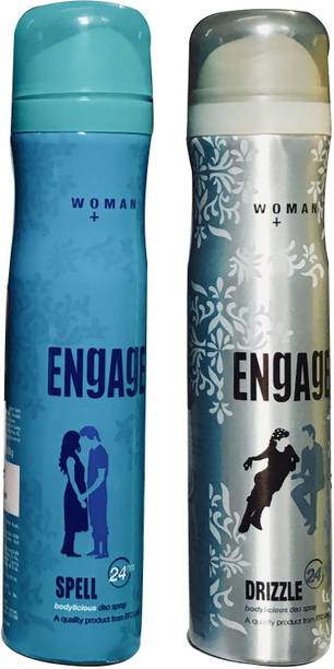 Engage 1 SPELL 1 DRIZZLE (PACK OF 2) Deodorant Spray  -  For Women