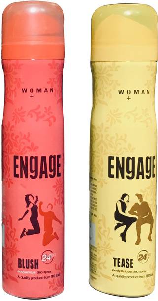 Engage 1 BLUSH 1 TEASE (PACK OF 2) Deodorant Spray  -  For Women
