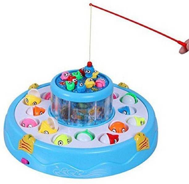 Tenmar Musical Fish Catching Game Big with 26 Fishes, 4 Pods & 3D Lights-511