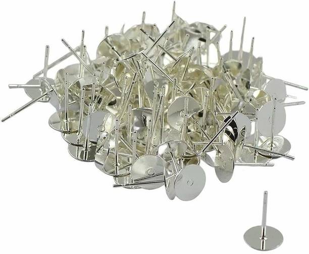 नवजही Ear Ring Back push Stoppers Bullet Clutch Portable Flat pad Stopper 50pc