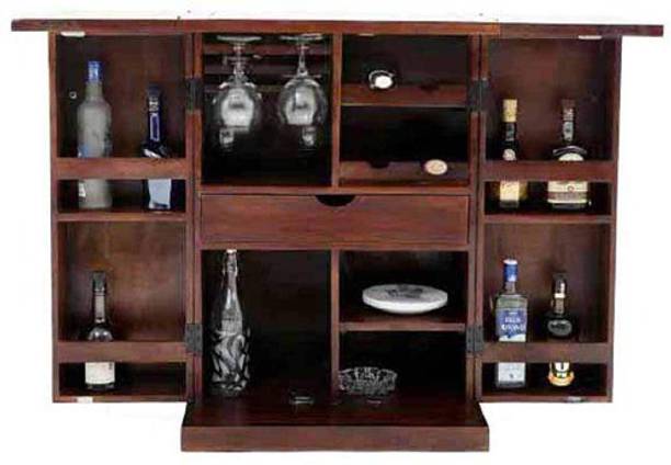 APRODZ Solid Wood Bar Cabinet