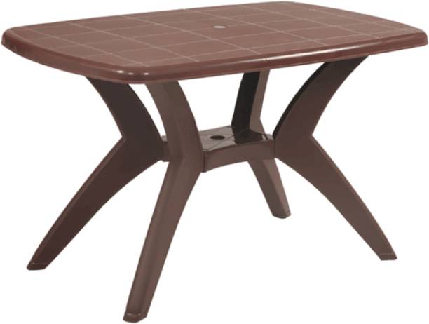 Supreme Melody Four Seater Dining Table,Globus Brown Plastic Outdoor Table