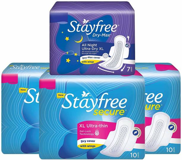 STAYFREE Secure Ultra Thin XL Wings Sanitary Pad