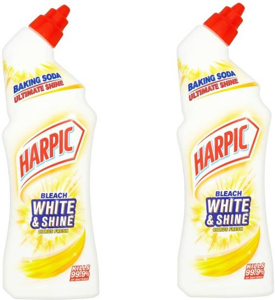 Harpic White And Shine Bleach Citrus Fresh 750ml Pack Of 2 Citrus Liquid Toilet Cleaner