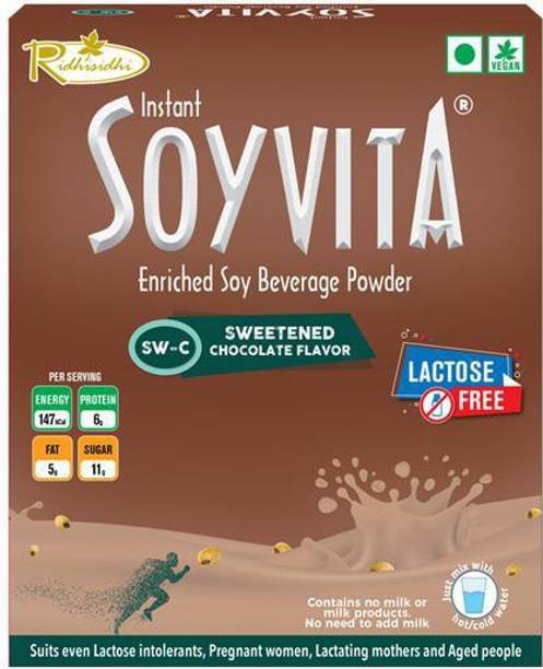 SOYVITA SWEETENED CHOCOLATE - 500 Gms Plant-Based Protein