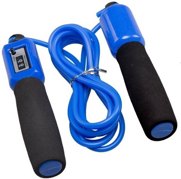 GOCART Jump Rope With Counter Skipping Rope Weight-Loss Boxing Gym Used In Blue Color स्किपिंग रोप