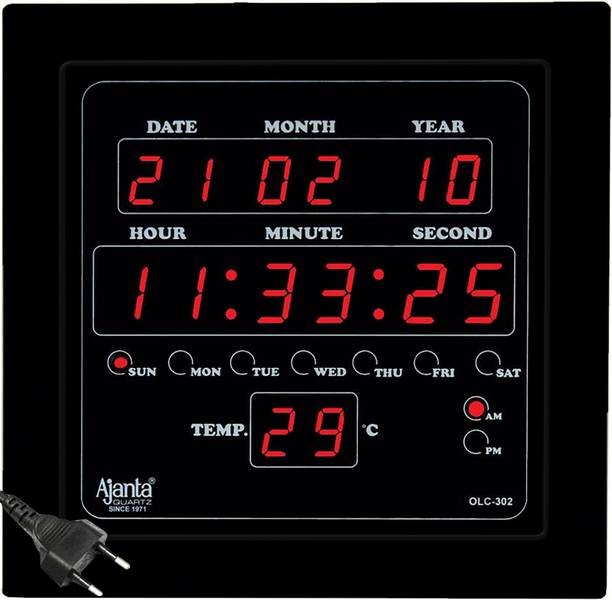 AJANTA Digital 25.4 cm X 25.4 cm Wall Clock