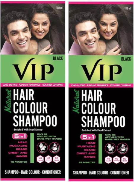 VIP Natural Hair Colour Shampoo , Black