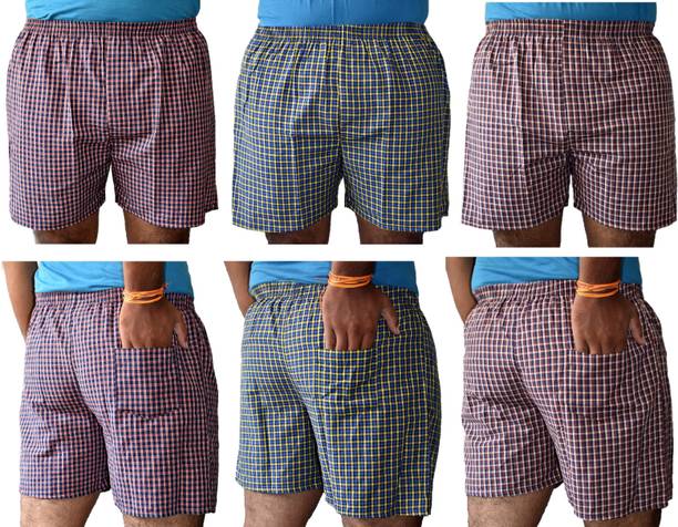 Pack of 3 MEN'S BOXER Checkered Men Boxer