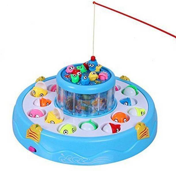 Tenmar Musical Fish Catching Game Big with 26 Fishes, 4 Pods & 3D Lights-329