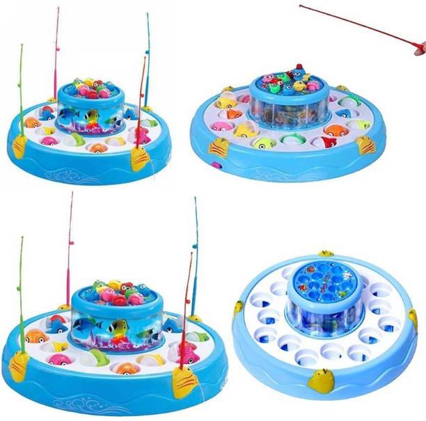Tenmar Musical Fish Catching Game Big with 26 Fishes, 4 Pods & 3D Lights-186