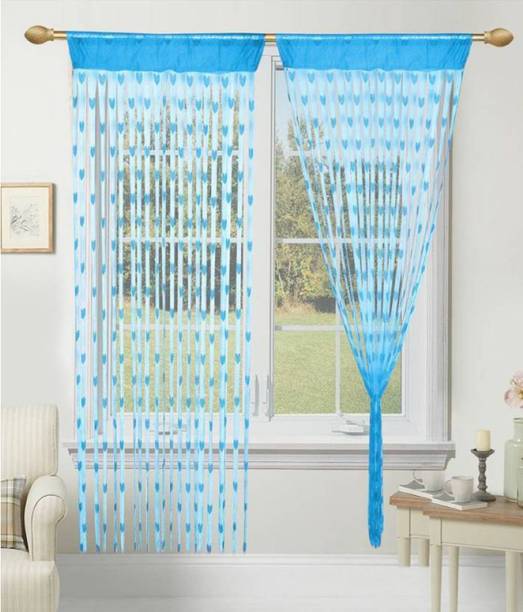 Panipat Textile Hub 210 cm (7 ft) Net Door Curtain (Pack Of 2)