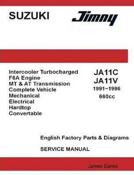 Suzuki Jimny JA11C JA11V 660cc English Factory Parts Manual 1991-1996