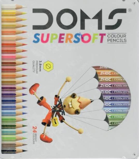 DOMS Doms Supersoft Colour Pencils (24 Shades) Hexagonal Shaped Color Pencils
