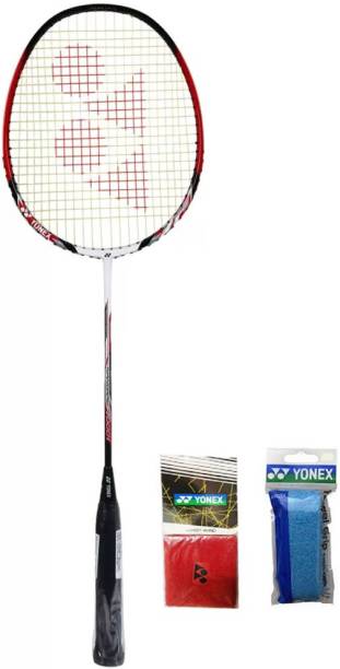 YONEX Nanoray 7000i Red and White Racket, 1 Wrist Band Badminton Kit