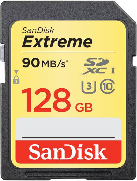 SanDisk SDSDXV5-128G-GNCIN Extreme 128 GB SDXC Class 10 100 MB/s  Memory Card Compatible with Camera, Computer