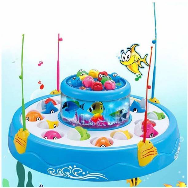 SALEOFF Musical Fish Catching Game Big with 26 Fishes, 4 Pods & 3D Lights-660