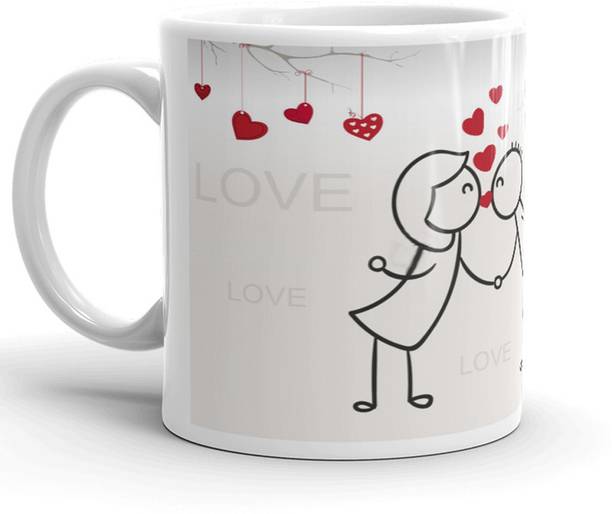 Dreamcart Gift Kiss Day Girlfriend Gift Special Love Valentine Gift 320Ml Multicolor (Mug3116) Ceramic Coffee Mug