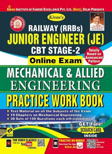 KIRAN RAILWAY (RRBS) JUNIOR ENGINEER CBT STAGE-2 ONLINE EXAM MECHANICAL & ALLIED ENGINEERING PRACTICE WORK BOOK-ENGLISH(2576)