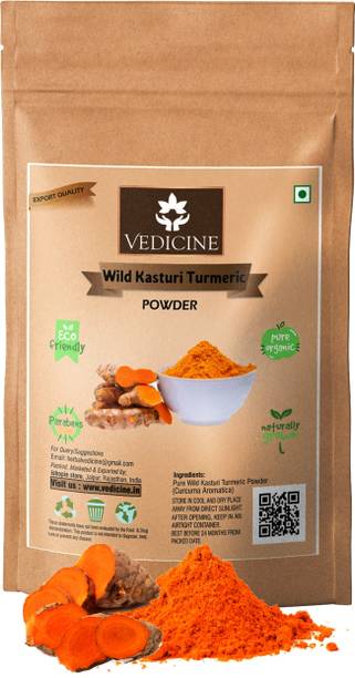 VEDICINE 100% Natural Wild Kasturi Manjal Turmeric Powder