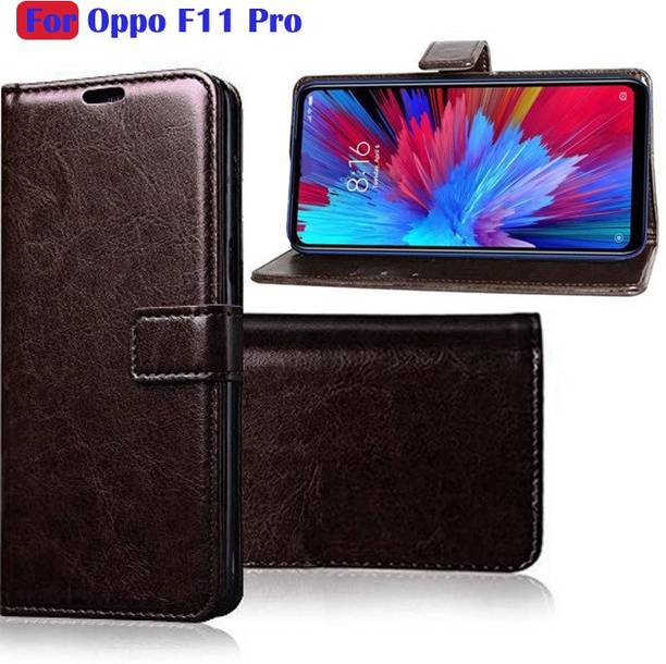 FARMAISH Flip Cover for OPPO F11 Pro