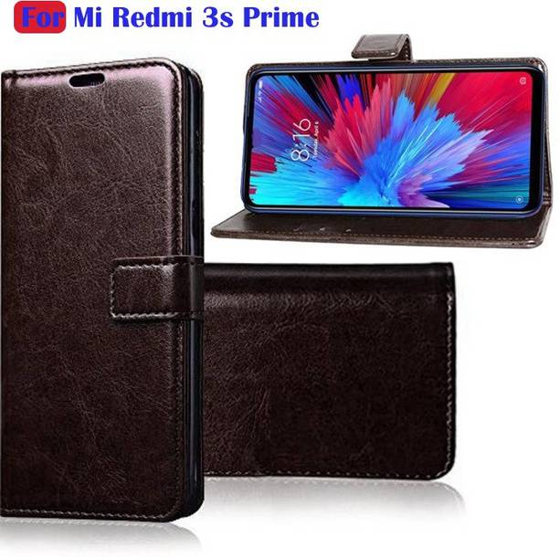 FARMAISH Flip Cover for Mi Redmi 3S Prime